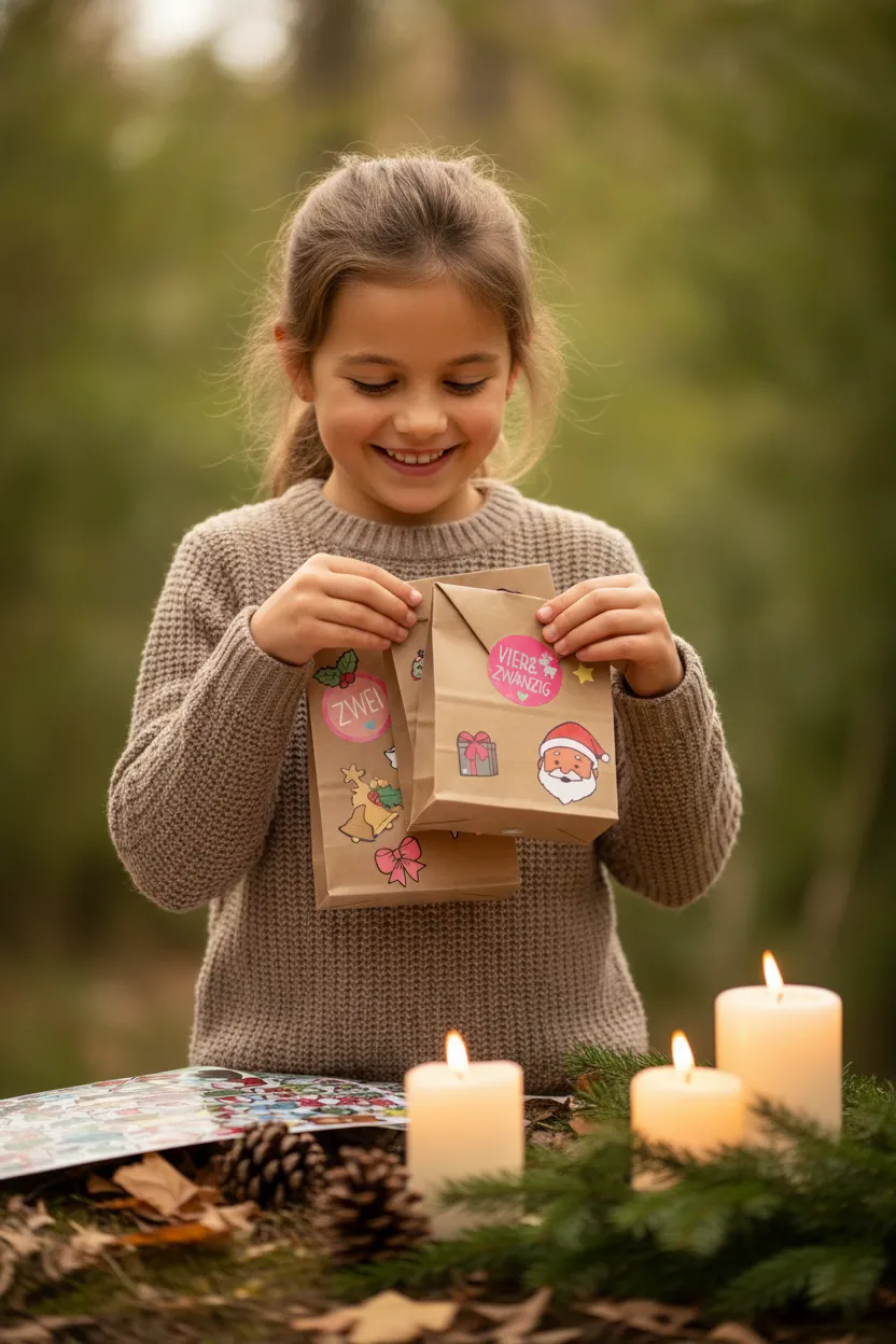 Adventskalender Tüten zum Befüllen – Bastelidee für die Familie – Bild 4