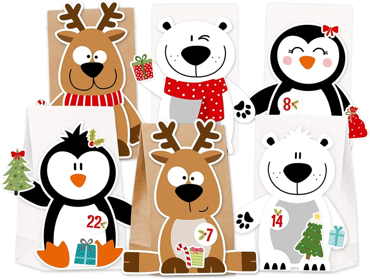 Adventskalender-Bastelset zum Befüllen für Kinder