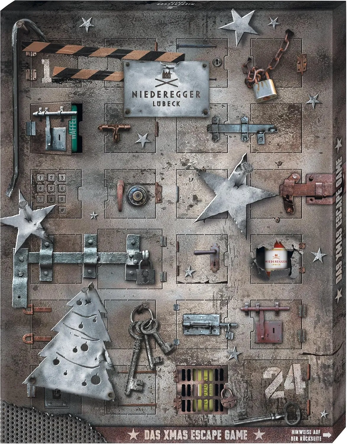 Adventskalender mit Rätseln und Marzipan aus Lübeck