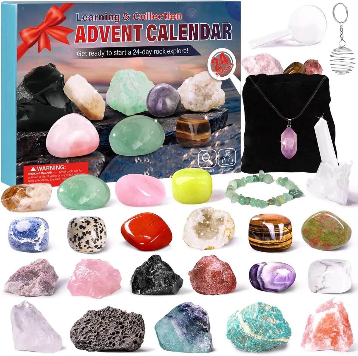 Edelstein-Adventskalender – Kristalle zum Sammeln