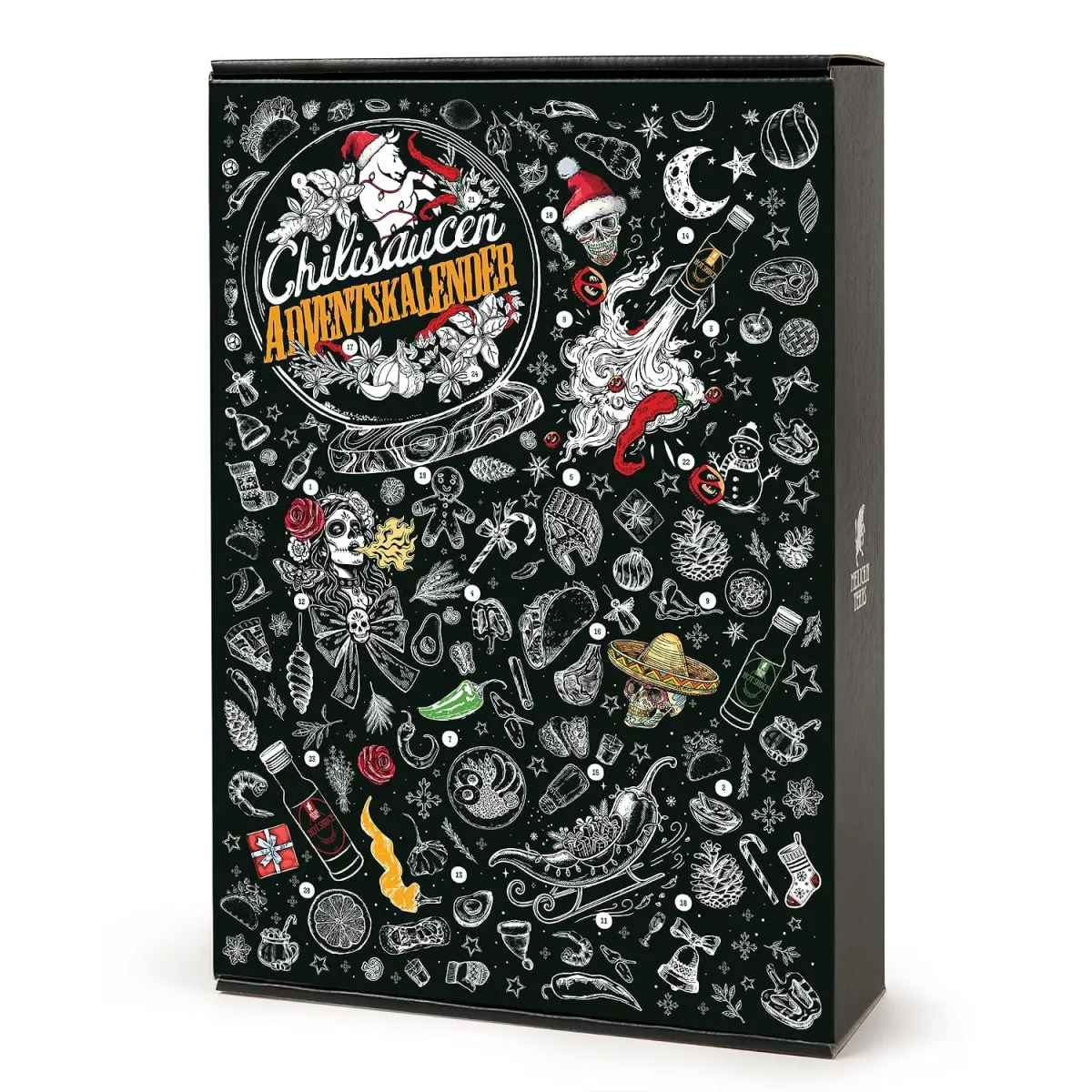 Chilisaucen-Adventskalender für Scharfesser