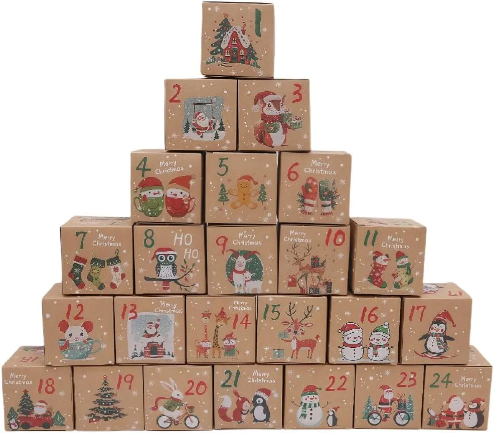 Adventskalender-Schachteln zum Selbstbefüllen