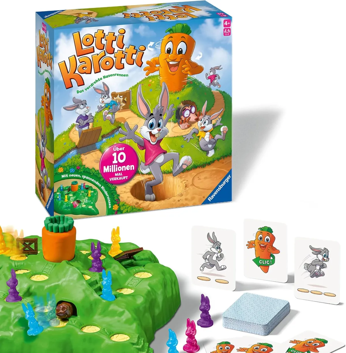 Hasen-Wettlauf-Brettspiel für Kinder ab 4 Jahren