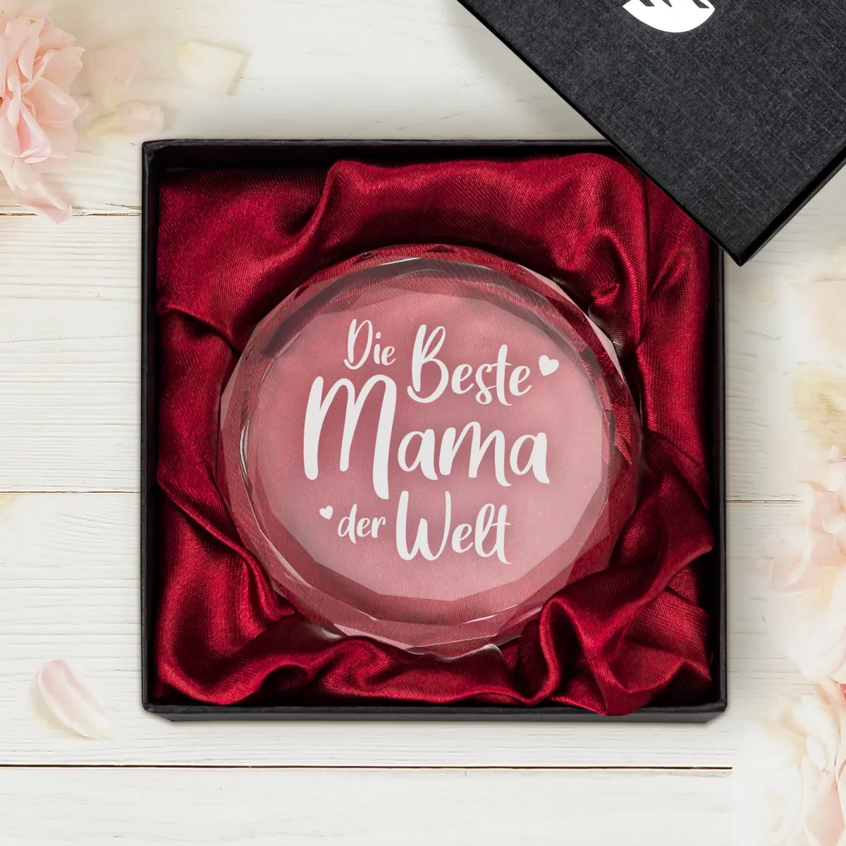 Deko-Kristall mit Gravur – Geschenk für Mama