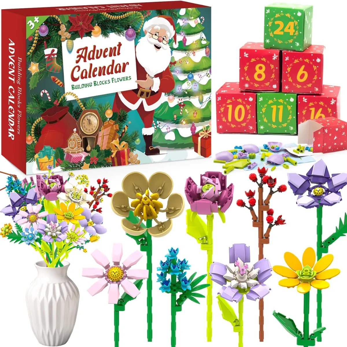 Blumen-Adventskalender zum Bauen für Frauen