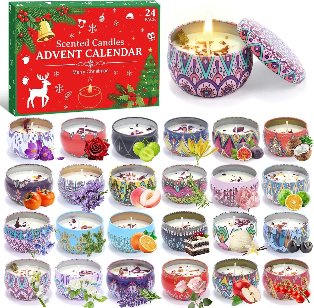 Duftkerzen-Adventskalender für Frauen zur Adventszeit