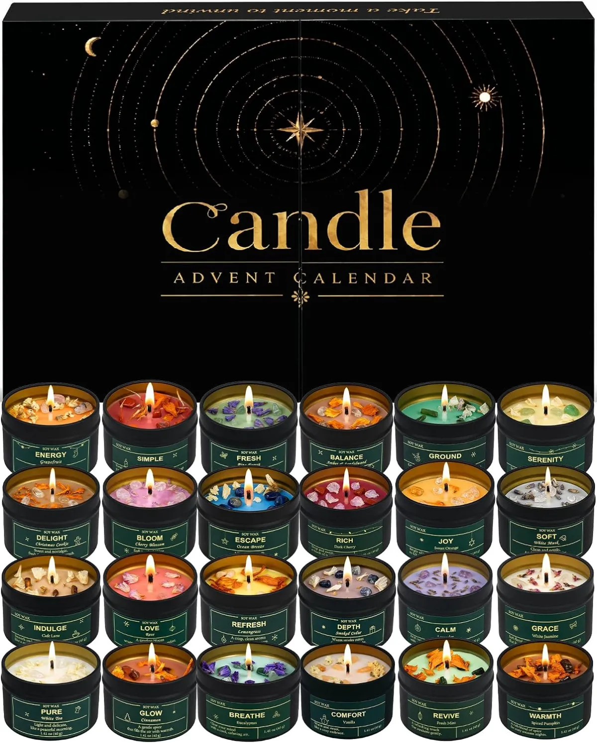 Duftkerzen-Adventskalender für Frauen zur Weihnachtszeit