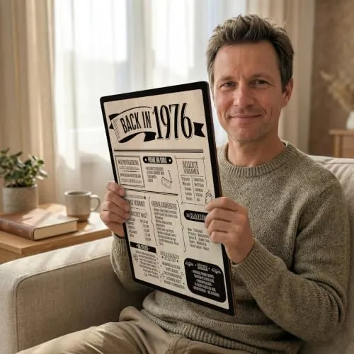Holzbild im Zeitungsstil zum 50. Geburtstag 1976 – Bild 3
