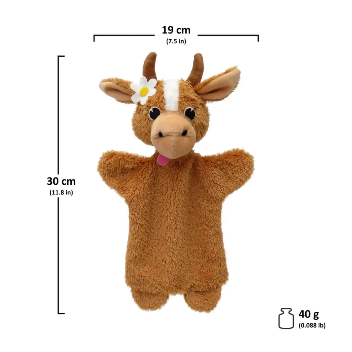 Kuh-Handpuppe – Geschenk für Kinder ab 3 Jahren – Bild 2