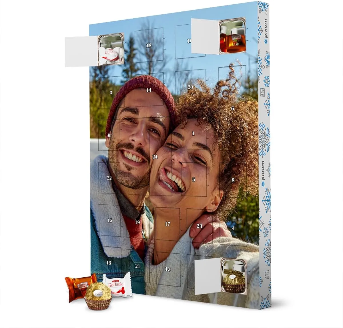 Foto-Adventskalender mit Pralinen für Lieblingsmenschen