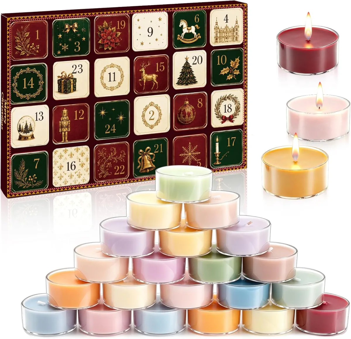 Adventskalender mit Duftkerzen für Frauen