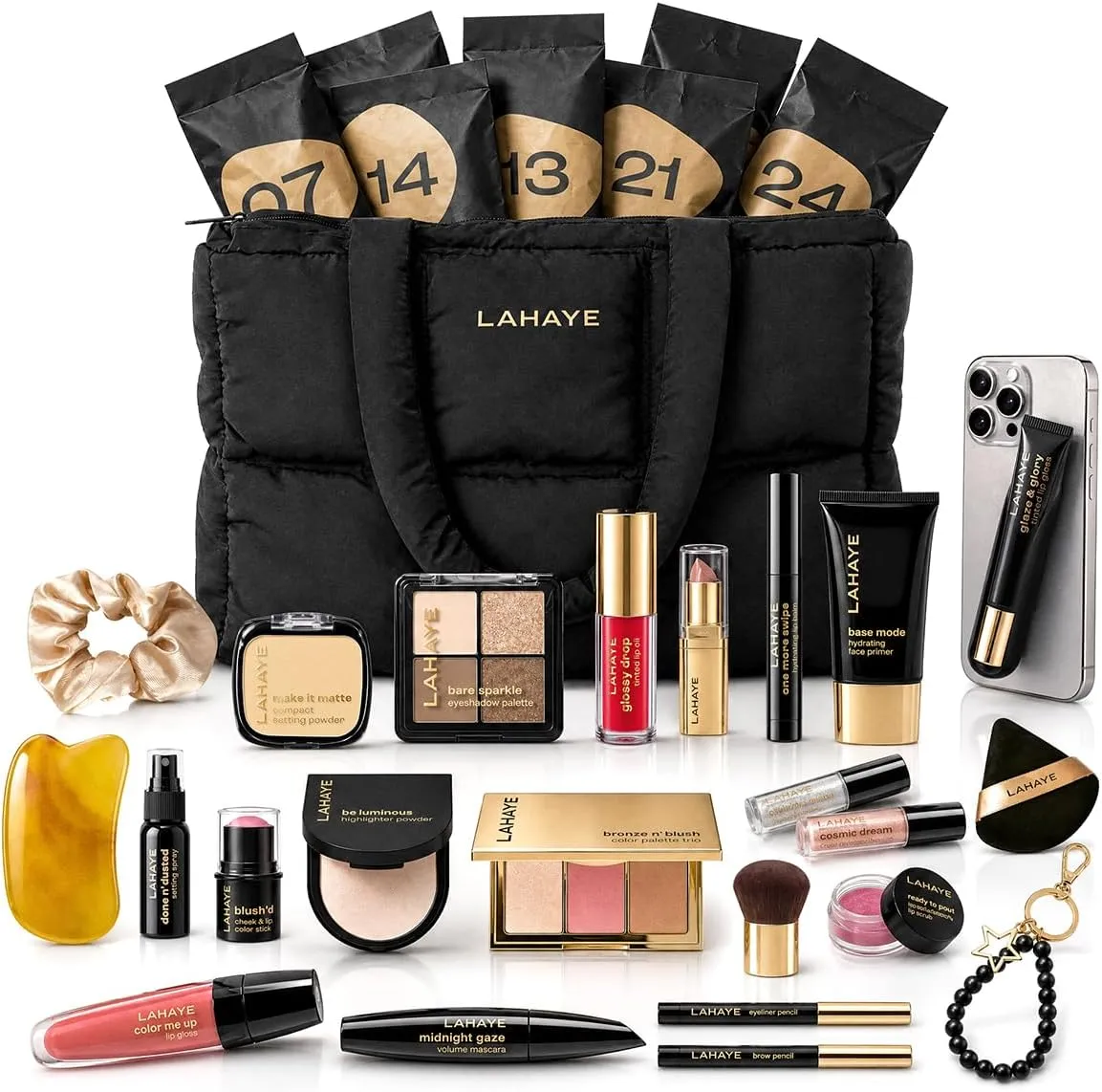 Beauty-Adventskalender mit Tasche für Make-up-Fans