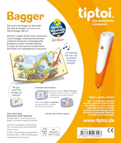 tiptoi Buch über Bagger für neugierige Kinder – Bild 3