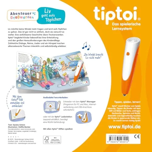 tiptoi-Pappbilderbuch zum Töpfchen-Thema für Kleinkinder – Bild 3