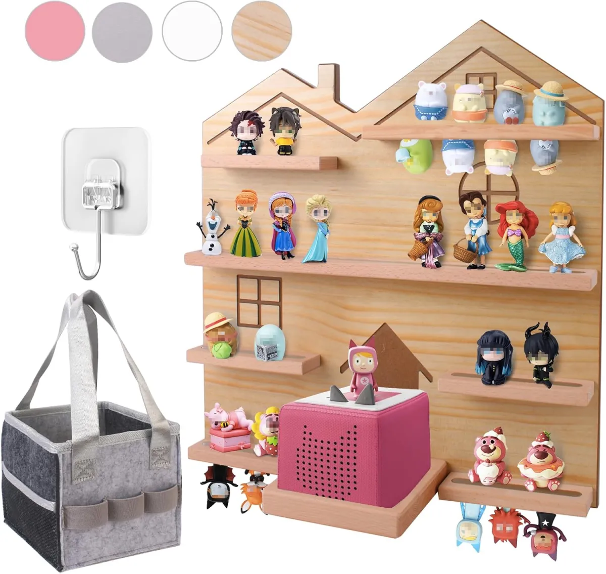 Wandregal für Toniebox und Figuren im Kinderzimmer