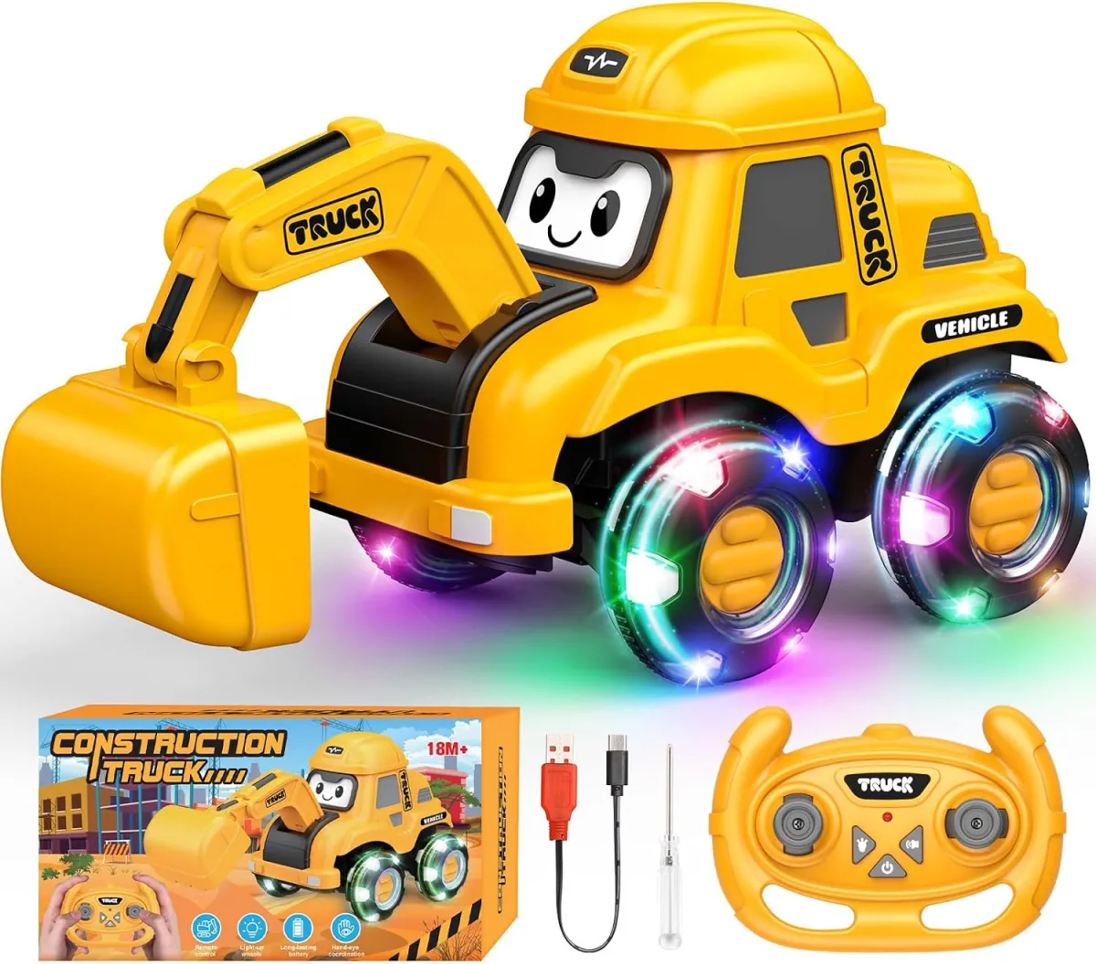 Ferngesteuerter Bagger für kleine Baustellenfans