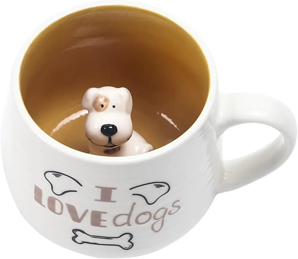 3D-Hundetasse aus Keramik für Hundeliebhaber