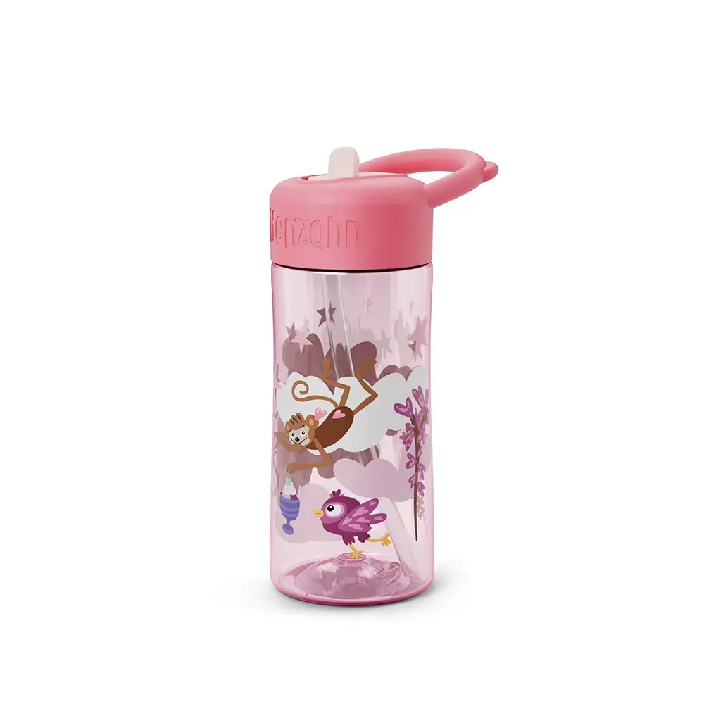 Trinkflasche für Kinder mit Strohhalm und Trinkverschluss