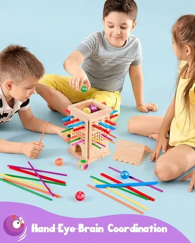 Holz-Geschicklichkeitsspiel für Kinder ab 3 Jahren – Bild 3