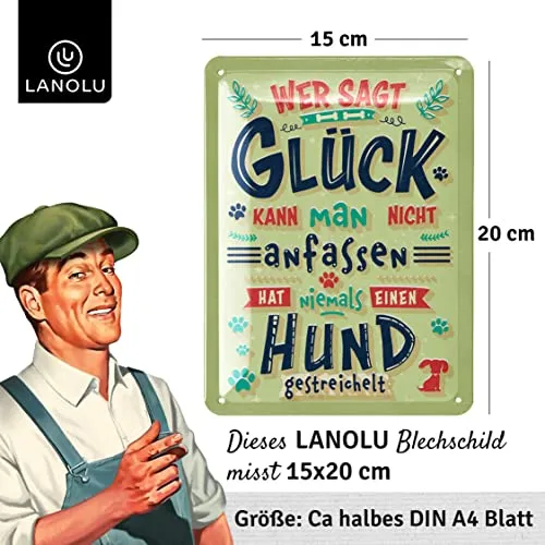 Retro-Blechschild mit Hundespruch für Hundefans – Bild 3