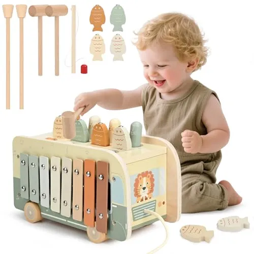7-in-1-Holzspielzeug für Kleinkinder ab 1 Jahr – Bild 2