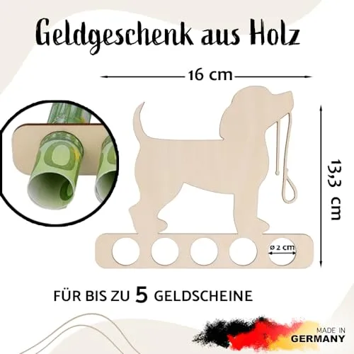 Geldgeschenk aus Holz für Hundefreunde – Bild 3