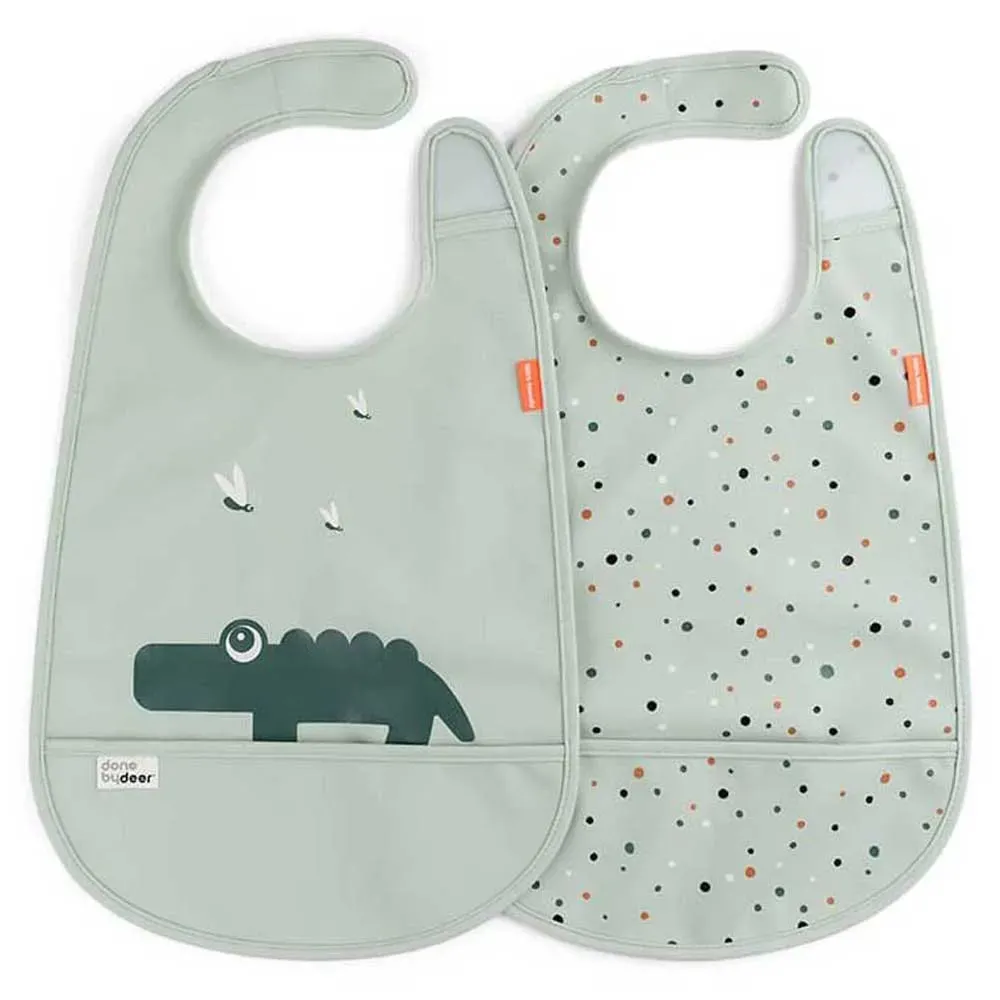 Lätzchen-Set mit Krokodil für Babys zur Breizeit
