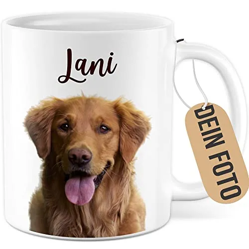Personalisierte Tasse mit Hundefoto und Name – Bild 2