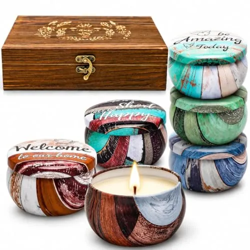 Duftkerzen-Set in Holzbox – Geschenk für Frauen – Bild 2