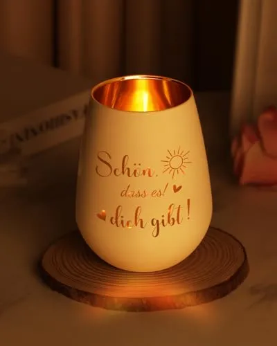 Windlicht mit Schriftzug – Geschenk für Frauen – Bild 3