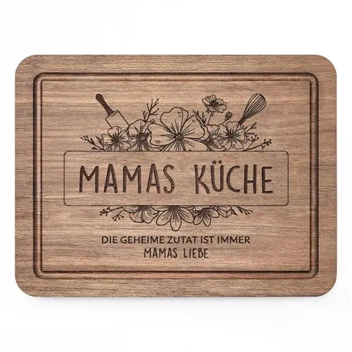 Schneidebrett aus Walnussholz – Geschenk für Mama – Bild 2