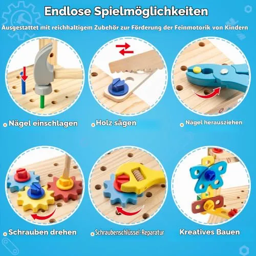 Werkzeugkoffer aus Holz – Geschenk für kleine Bastler – Bild 3
