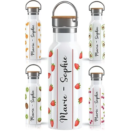 Personalisierte Thermosflasche mit Früchte-Motiv – Bild 2