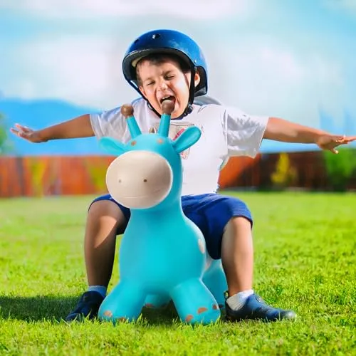 Aufblasbare Hüpfgiraffe – Geschenk für Kleinkinder – Bild 3