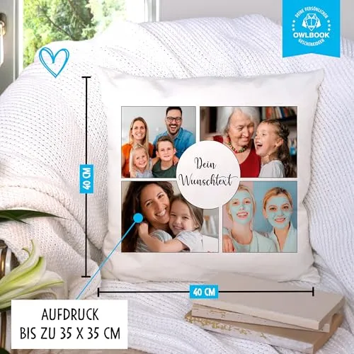 Fotokissen mit eigenen Bildern und Wunschtext – Bild 3