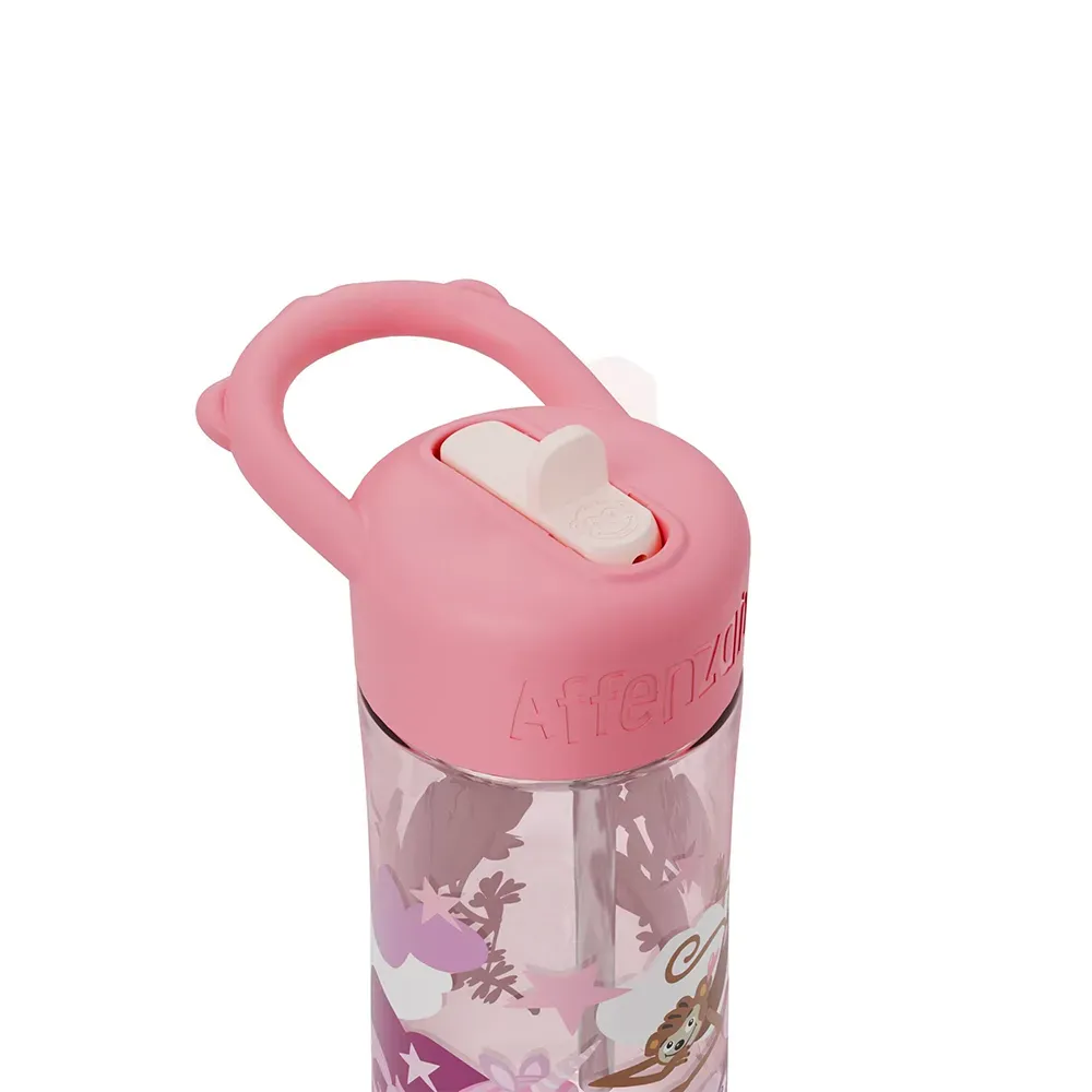 Trinkflasche für Kinder mit Strohhalm und Trinkverschluss – Bild 4