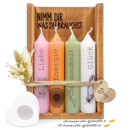 Kerzenset in Holzbox – Geschenk für Frauen – Bild 2