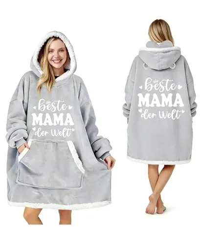 Kuschelige Hoodie-Decke für Mama – Geschenkidee – Bild 2