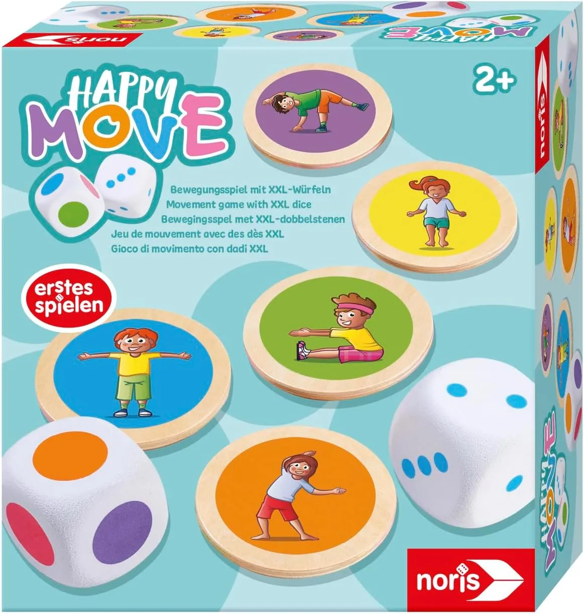 Bewegungsspiel mit XXL-Würfeln für Kleinkinder ab 2