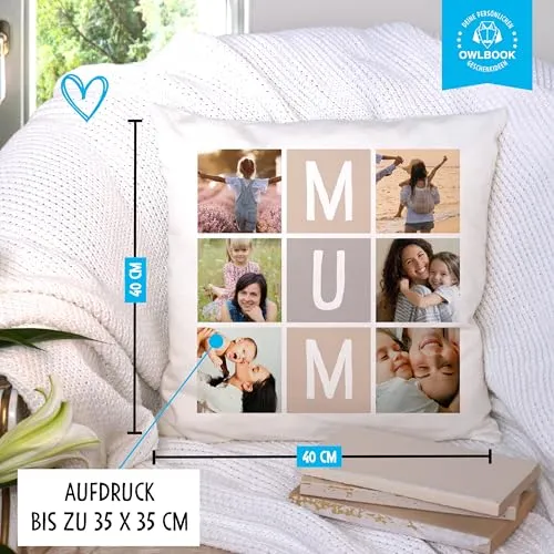 Fotokissen mit Fotocollage – Geschenk für Mama – Bild 3