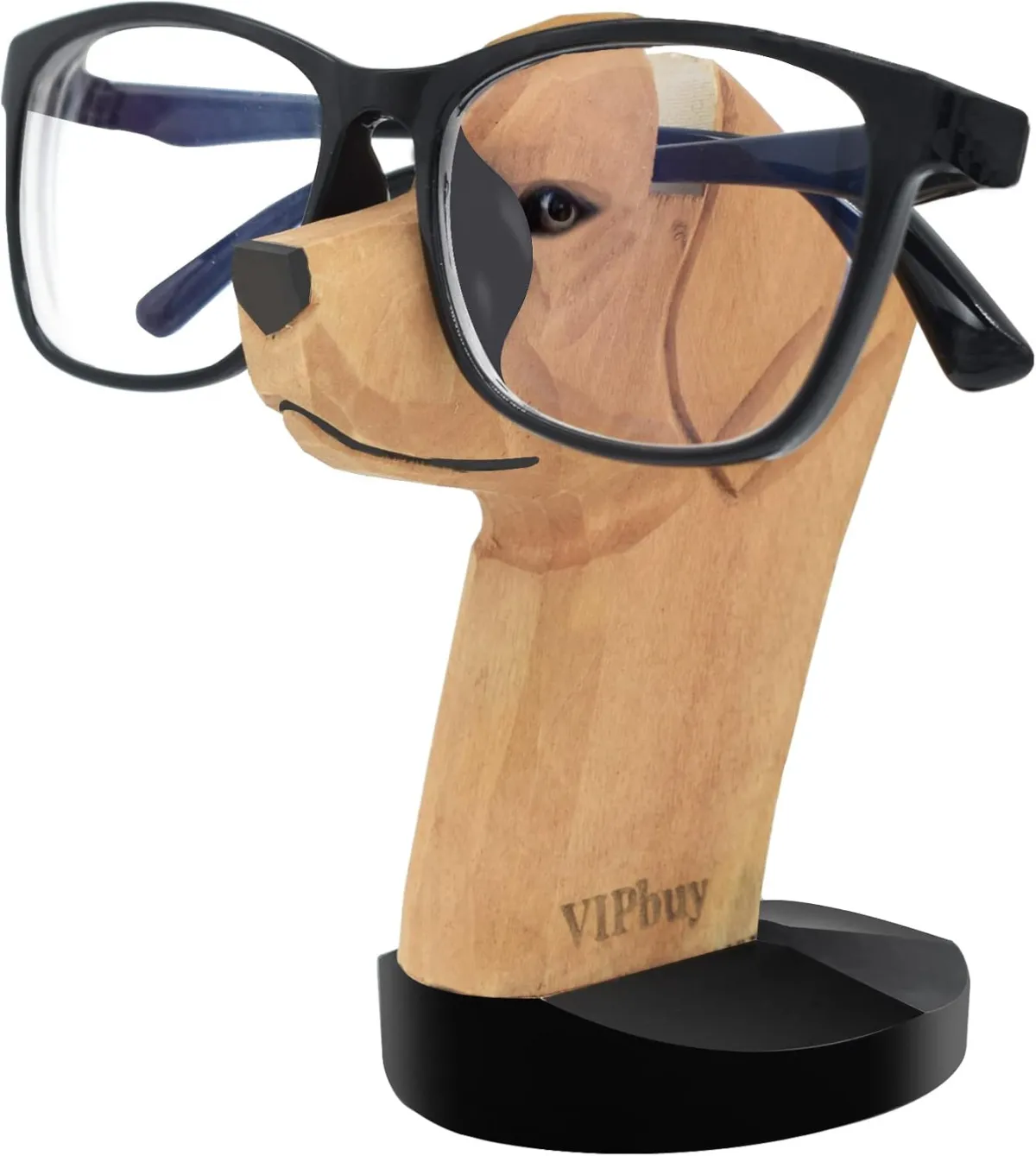 Brillenhalter aus Holz im Labrador-Look