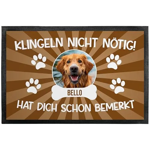 Personalisierte Fußmatte mit Hundefoto und Name – Bild 2