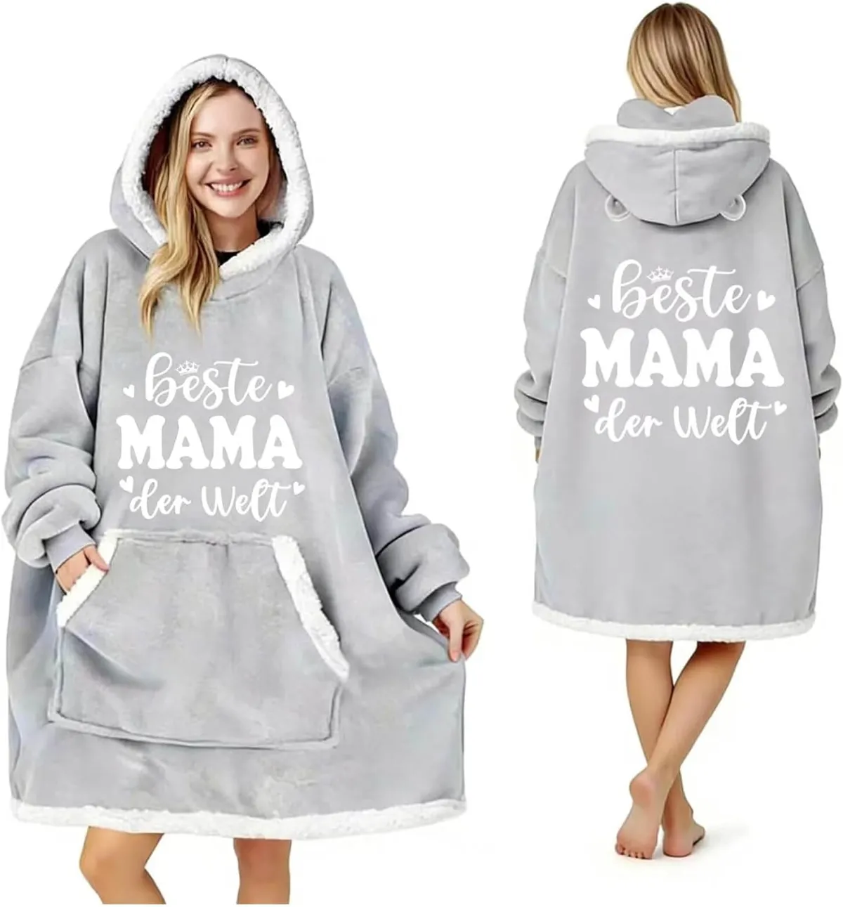 Kuschelige Hoodie-Decke für Mama – Geschenkidee