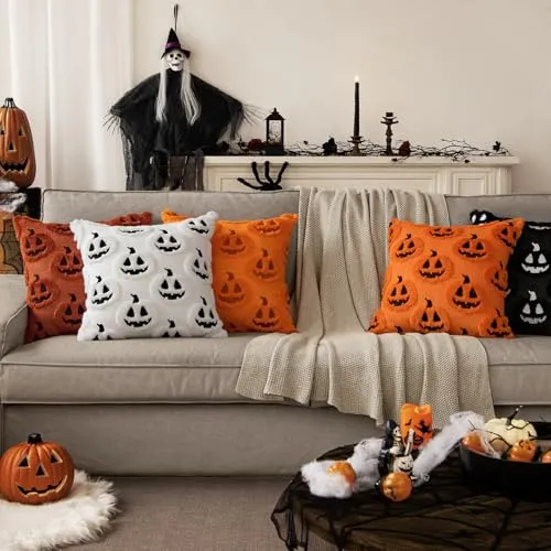 Kissenbezüge mit Geist und Kürbis zu Halloween – Bild 3
