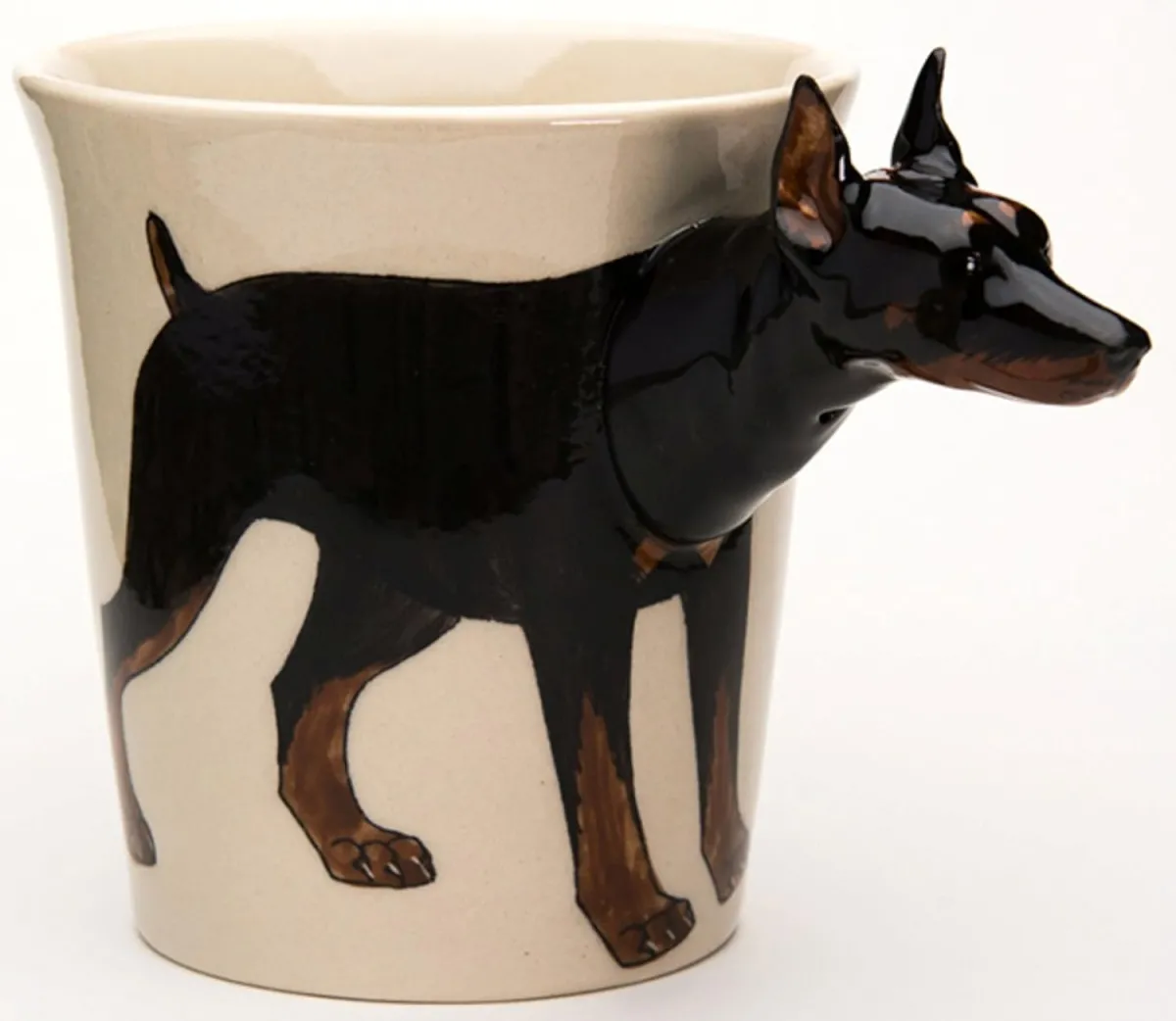 Handbemalte Dobermann-Tasse für Hundefreunde