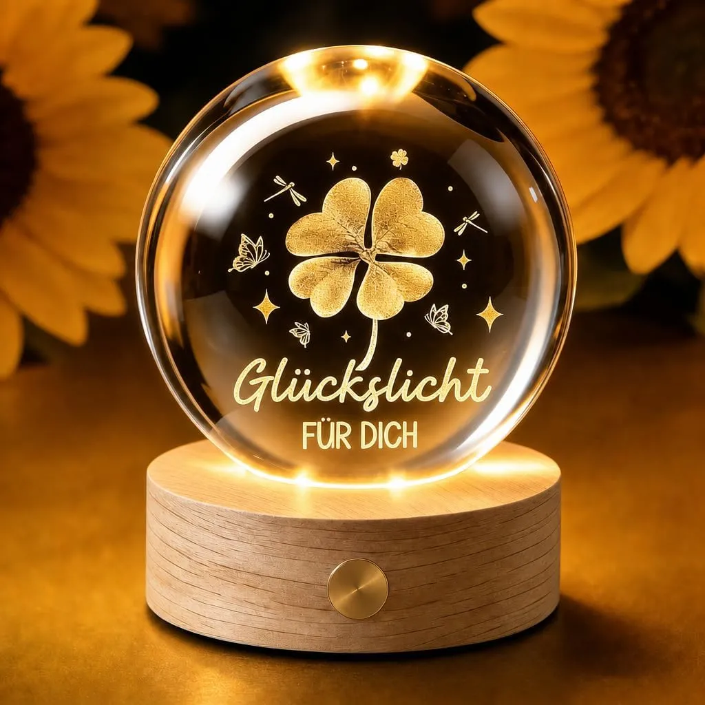 Leuchtende Glückskugel – Geschenk für Frauen