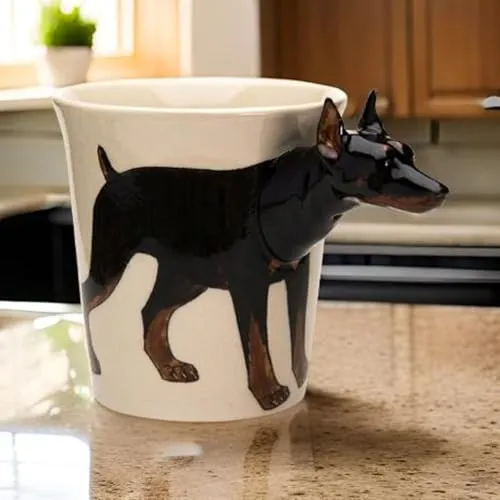 Handbemalte Dobermann-Tasse für Hundefreunde – Bild 3