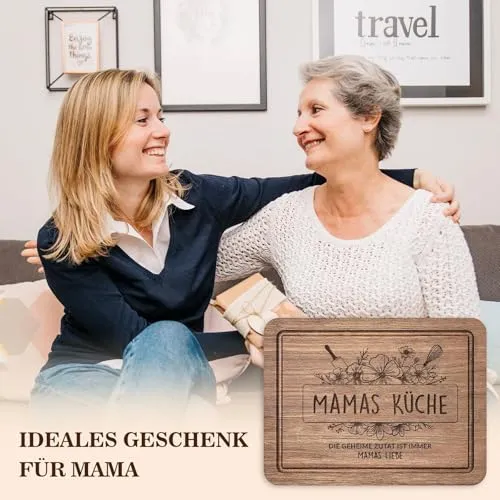 Schneidebrett aus Walnussholz – Geschenk für Mama – Bild 3