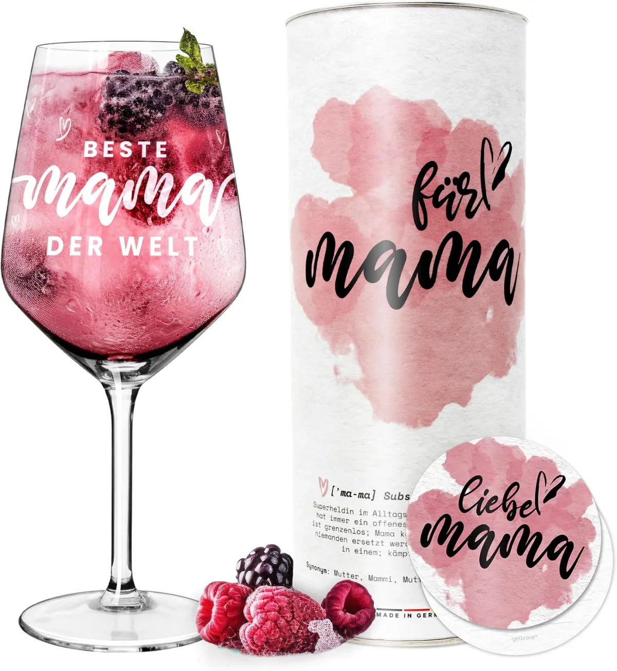 Weinglas „Beste Mama der Welt“ als Geschenk