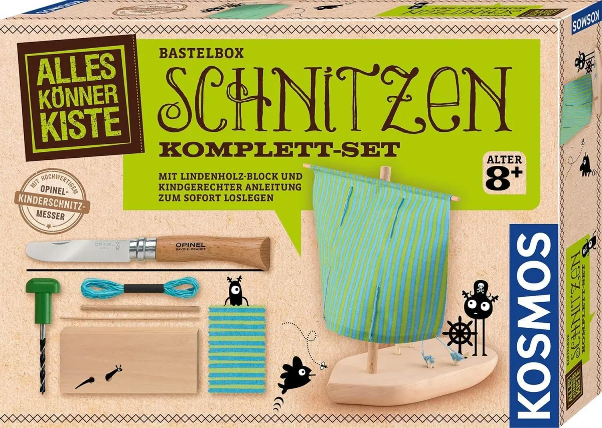Schnitz-Set für Kinder – Geschenk ab 7 Jahren